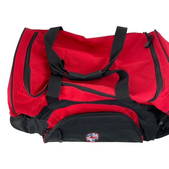 Ohio Valley Region Porsche Club of America Black & Red Canvas Duffle Bag - Picture 2 of 12